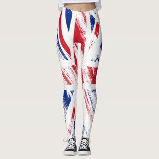 Alte Vintage-Grunge-Flagge des Vereinigten Königre Leggings