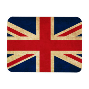 Alte Vintage-Grunge-Flagge des Vereinigten Königre Magnet