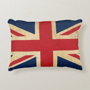 Alte Vintage Grunge Vereinigtes Königreich Flagge  Zierkissen