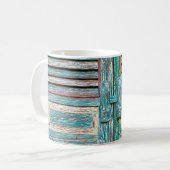 alte, Vintage Holztür Kaffeetasse (Vorderseite Links)