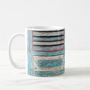 alte, Vintage Holztür Kaffeetasse