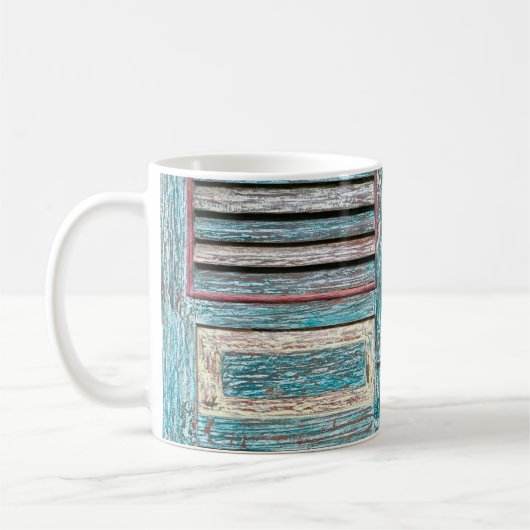 alte, Vintage Holztür Kaffeetasse (Links)
