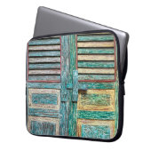 alte, Vintage Holztür Laptopschutzhülle (Vorderseite Links)