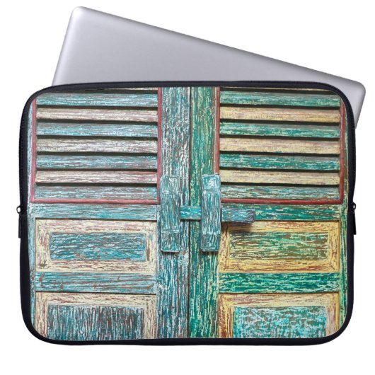 alte, Vintage Holztür Laptopschutzhülle (Vorderseite)