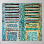alte, Vintage Holztür Poster (Vorne)