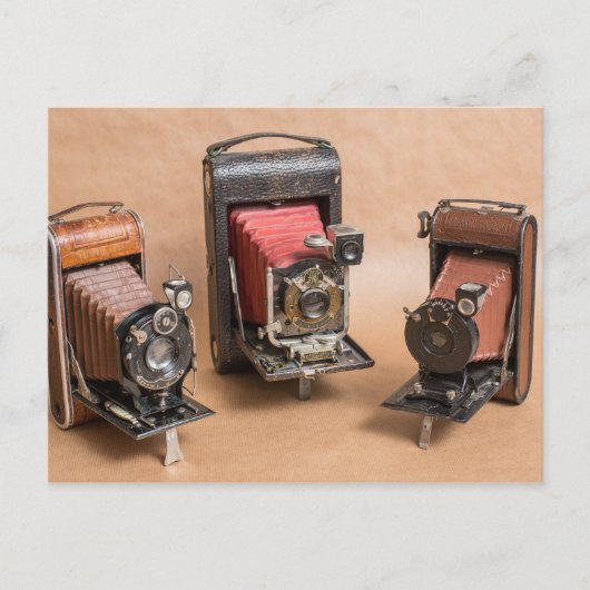 Alte Vintage Kameras Fotografie Nostalgie Postkarte (Vorderseite)