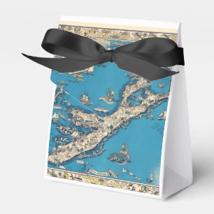 Alte Vintage-Karte der Bermudainseln Geschenkschachtel