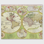 alte Vintage Karte Party Packpapier (Flach)