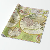 alte Vintage Karte Party Packpapier (Ungerollt)