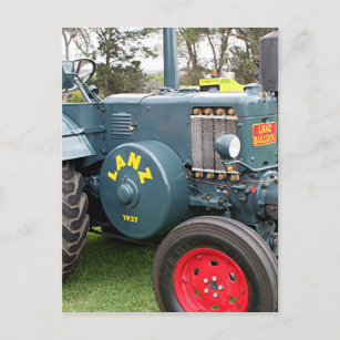 Alte Vintage Lanz Bulldog Traktorenanlage Postkarte