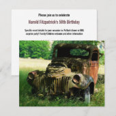 Alte Vintage LKW-Einladung Einladung (Vorne/Hinten)