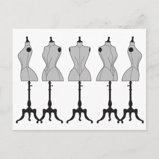 Alte Vintage Mannequeen, Modedarstellung Postkarte