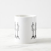 Alte Vintage Mannequins, Modeillustration Kaffeetasse (Mittel)
