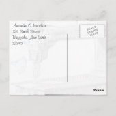 Alte Vintage Nähmaschine Vielen Dank Postkarte (Rückseite)