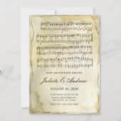 Alte Vintage Noten Einladung (Vorderseite)
