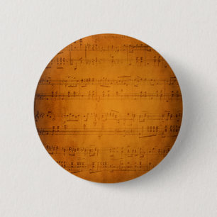 Alte Vintage Notenblätter Button