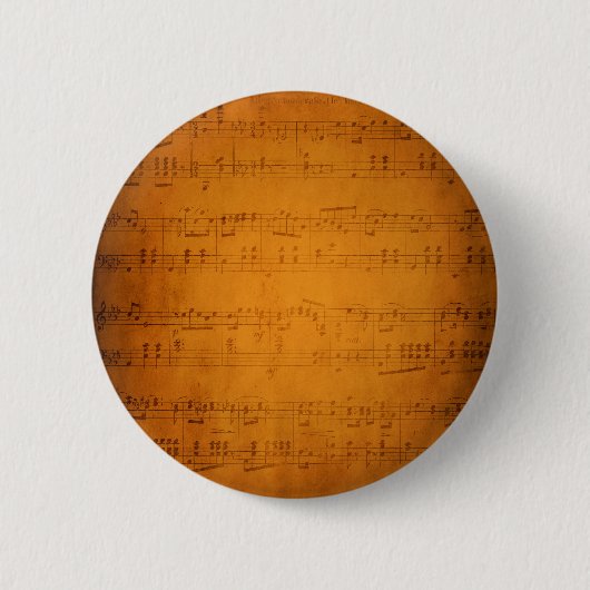 Alte Vintage Notenmusik Button (Vorderseite)