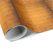 Alte Vintage Notenmusik Geschenkpapier (Rolleneckpunkt)