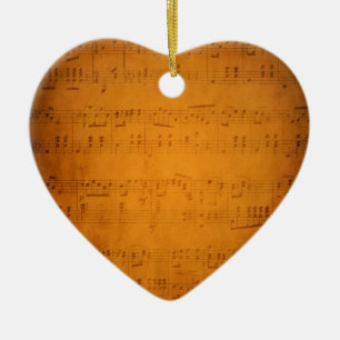 Alte Vintage Notenmusik Keramikornament