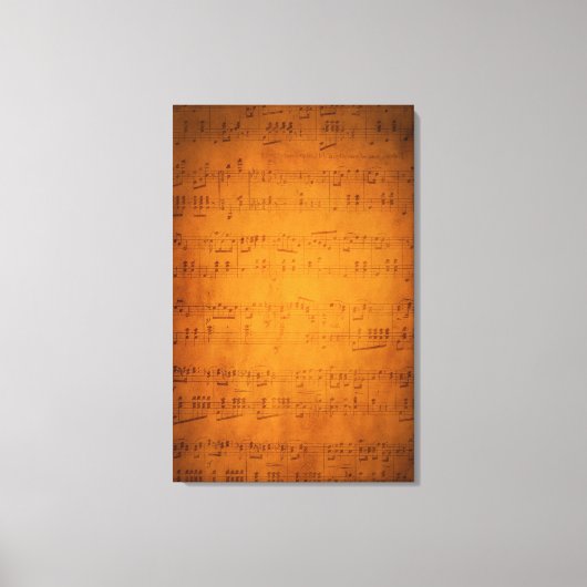 Alte Vintage Notenmusik Leinwanddruck (Vorderseite)