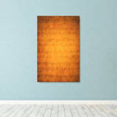 Alte Vintage Notenmusik Leinwanddruck (Insitu (Holzboden))