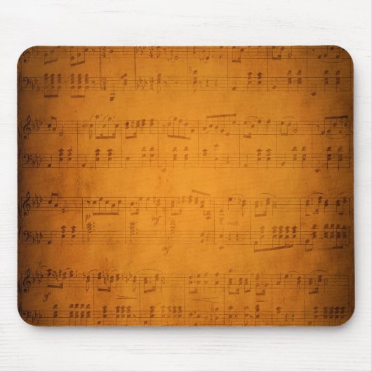 Alte Vintage Notenmusik Mousepad (Vorne)