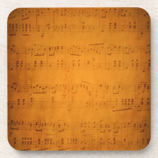 Alte Vintage Notenmusik Untersetzer (Vorderseite)