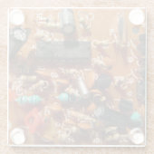 Alte Vintage PC-Mainboard Glasuntersetzer (Rückseite)