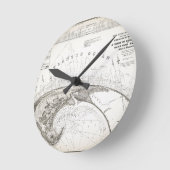 Alte Vintage Provincetown Cape Cod Map Runde Wanduhr (Winkel)