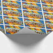 Alte Vintage Reise-Andenken Cincinnatis Ohio OH- Geschenkpapier (Ecke)