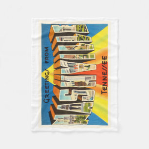 Alte Vintage Reise-Andenken Nashvilles Tennessee Fleecedecke