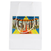 Alte Vintage Reise-Andenken Nashvilles Tennessee Mittlere Geschenktüte (Rückseite)