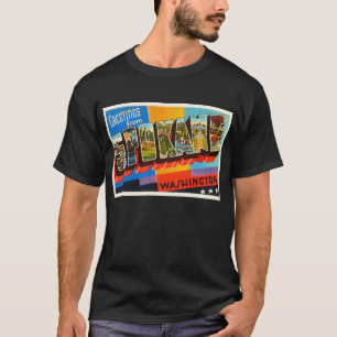 Alte Vintage Reise-Andenken Spokanes Washington WA T-Shirt