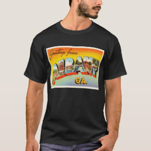 Alte Vintage Reise-Postkarte Albaniens Georgia GA T-Shirt