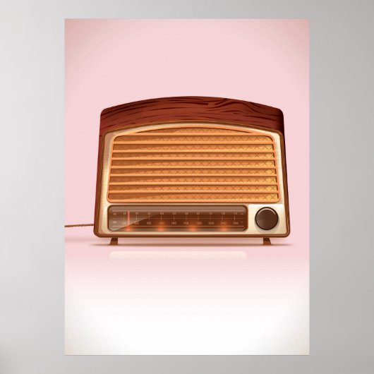 Alte Vintage Retro-Radioplaner Poster (Vorne)
