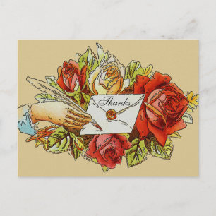 Alte Vintage-Rose, Textkarte bearbeiten Postkarte