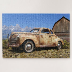 Alte Vintage Scheunenfund Auto Automobil Puzzle