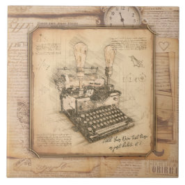 Alte Vintage Schreibmaschine. Autor/Schriftsteller Fliese