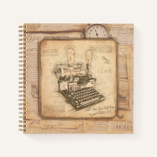 Alte Vintage Schreibmaschine. Autor/Schriftsteller Notizblock (Vorderseite)