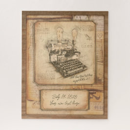 Alte Vintage Schreibmaschine. Autor/Schriftsteller Puzzle