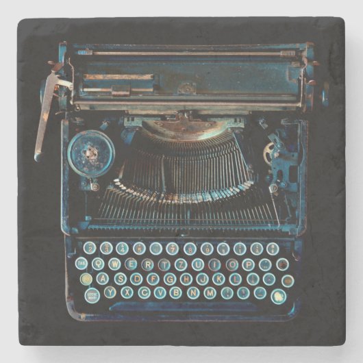 alte Vintage Schreibmaschine Schreibmaschine Steinuntersetzer (Vorderseite)