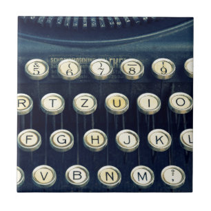 Alte Vintage Schreibmaschinen-Tasten Fliese