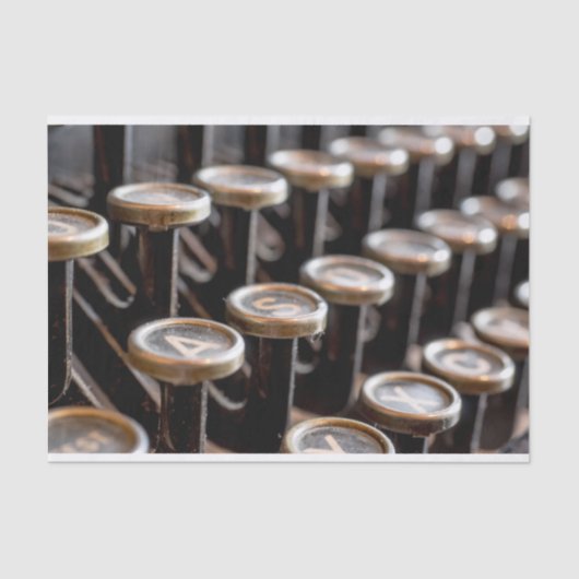 Alte Vintage Schreibmaschinentasten 10lb Tissue Pa Seidenpapier (Vorderseite)