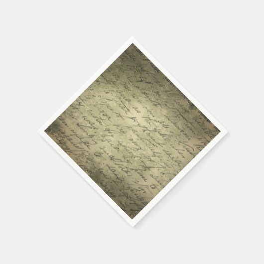 Alte Vintage Schreibschrift Serviette (Ecke)