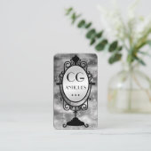 Alte Vintage Spiegelantiquen Händler-Visitenkarten Visitenkarte (Stehend Vorderseite)