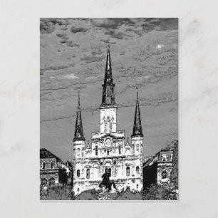 Alte Vintage St Louis Kathedrale French Quarter Ne Postkarte