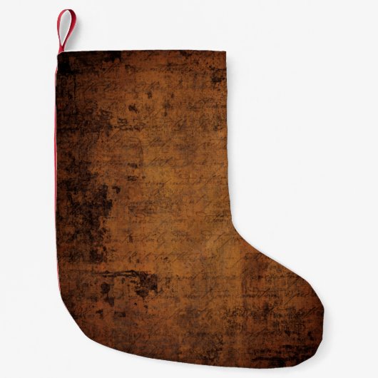 Alte Vintage Textur Kleiner Weihnachtsstrumpf (Vorderseite)