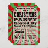 Alte Vintage Weihnachten Party Einladung (Vorne/Hinten)