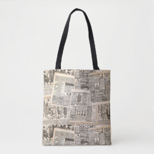 alte Vintage Zeitungen Tasche
