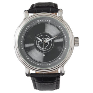 Alte Vinylaufzeichnung Armbanduhr